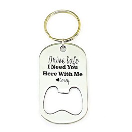 Customized Bottle Opener Personalized Message Gift Keychain